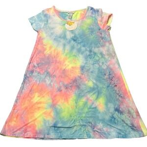 NWT Indero XL Tie Dye T-Shirt Dress Y2K Boho Lounge Casual Comfy Summer Tunic